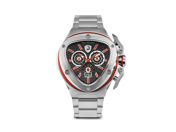 Tonino Lamborghini Spyder X Red SS Quartz Watch, 53 mm, Chrono