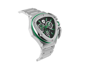 Tonino Lamborghini Spyder X Green SS Quartz Watch, 53 mm, Chronograph, T9XF-SS-B