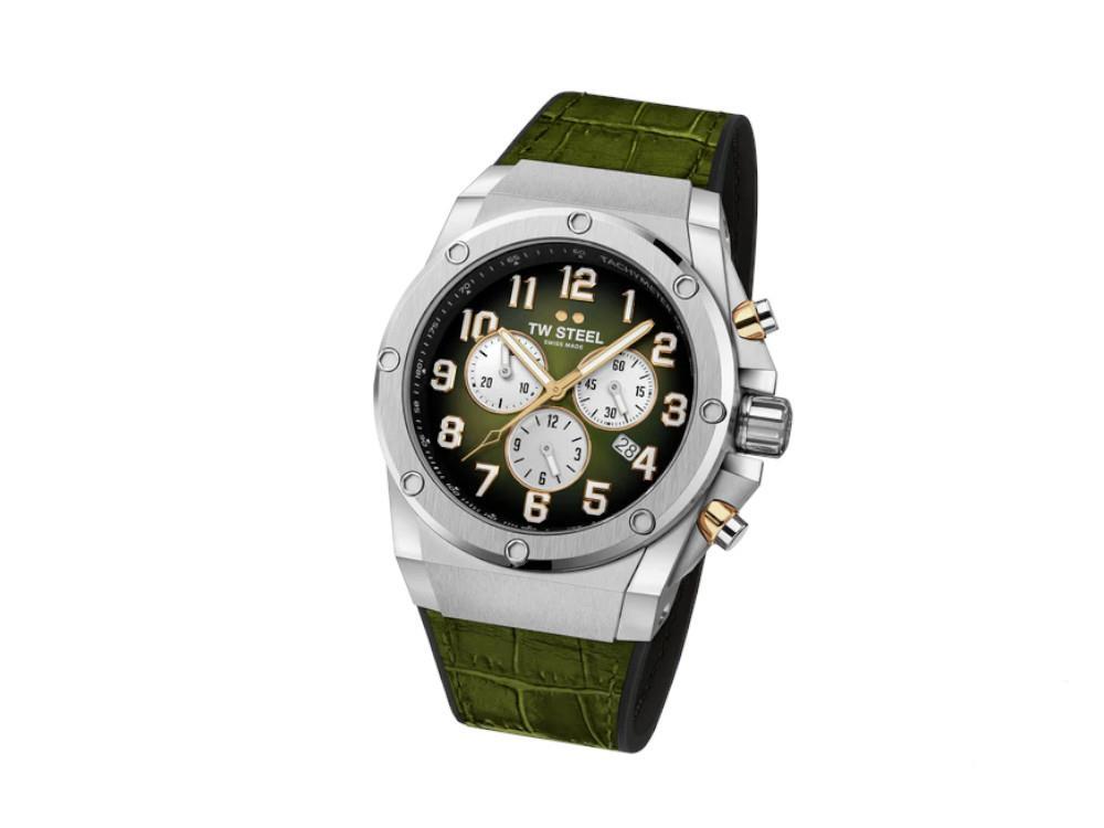 TW Steel Ace Genesis Quartz Watch, Green, 44 mm, Limited Edition, ACE131
