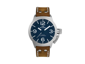 TW Steel Classic Canteen Quartz Watch, Blue, 45 mm, Leather strap, 10 atm, CS102