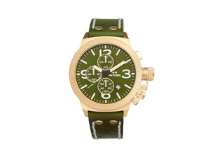 TW Steel Canteen Quartz Watch, Green, 45 mm, Leather strap, 10 atm, CS108
