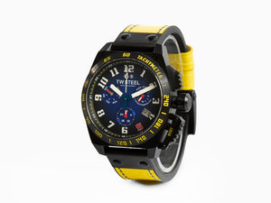 TW Steel Fast Lane Quartz Watch, Blue, 46 mm, Leather, Ltd. Edition, TW1017