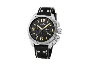TW Steel Canteen Quartz Watch, Black, 46 mm, Leather strap, 10 atm, TW1011