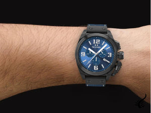 TW Steel Canteen Quartz Watch, Blue, 46 mm, Leather strap, 10 atm, TW1016