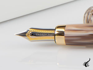 Taccia Covenant Parchment Swirl Fountain Pen, Resin, Brown, TCV-SSF-PS