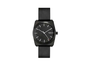 Tibaldi Men's Quartz Watch, Black, 39mm x 46mm, Leather strap, TMM-SS-LT