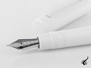 Tibaldi Perfecta Powder White Fountain Pen, White, Rubber, PFC-11-FP