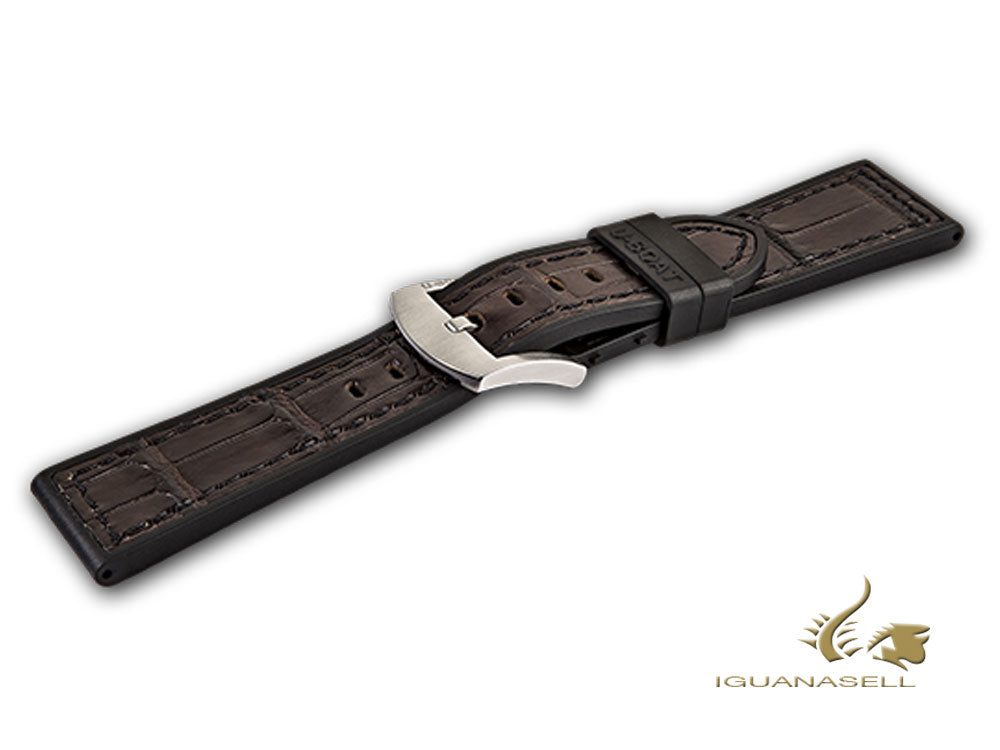 U-Boat Accesorios Strap, Rubber, Brown, 23 mm., Stainless Steel, 2086