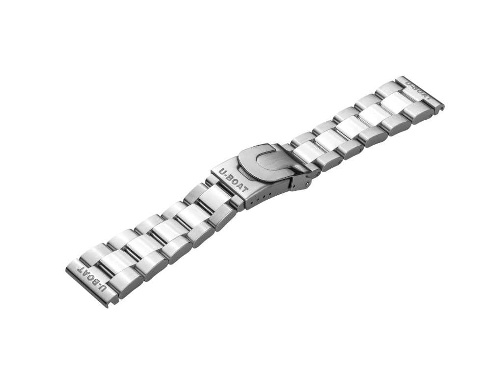 U-Boat Accesorios Strap, Steel bracelet, Silver, 22mm, 8349