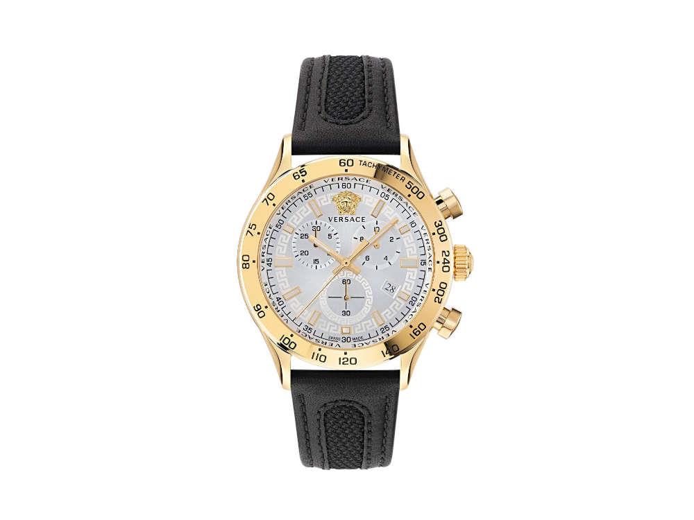 Versace Hellenyium Chrono Quartz Watch, Silver, 43mm, VE2U00222