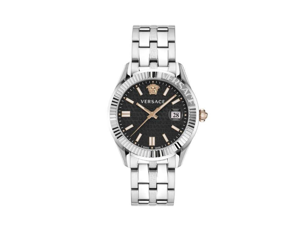 Versace Greca Time Quartz Watch, Black, 41 mm, Sapphire Crystal, VE3K00322