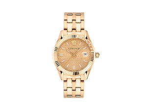 Versace Greca Time Quartz Watch, Gold, Golden, 41mm, Sapphire Crystal, VE3K00522