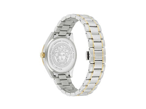 Versace V-Code Quartz Watch, PVD Gold, Blue, 42 mm, Sapphire Crystal, VE6A00523