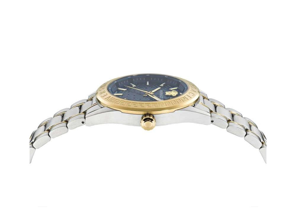 Versace V-Code Quartz mm, Watch, Crystal, Gold, Sell Sapphire 42 - Blue, PVD Iguana