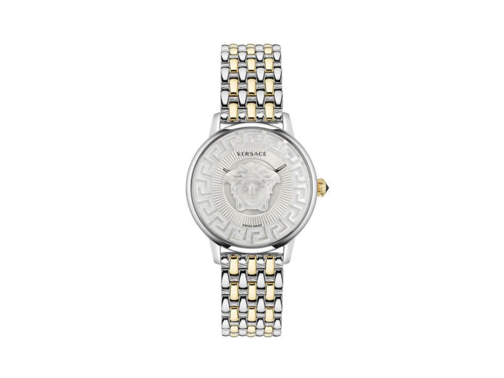 Versace Medusa Alchemy Quartz Watch, Gold, Silver, 38mm, VE6F00423