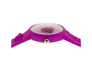 Versace Medusa Pop Quartz Watch, Silicon, Pink, 39mm, VE6G00323