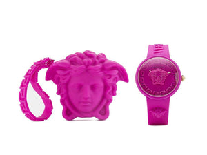 Versace Medusa Pop Quartz Watch, Silicon, Pink, 39mm, VE6G00323
