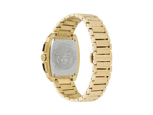 Versace Dominus Quartz Watch, PVD Gold, Black, 42 x 49.50 mm, VE6H00523
