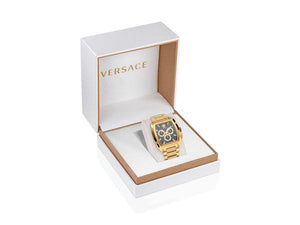 Versace Dominus Quartz Watch, PVD Gold, Black, 42 x 49.50 mm, VE6H00523