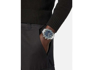 Versace Greca Dome Chrono Quartz Watch, Blue, 43 mm, Sapphire Crystal, VE6K00323