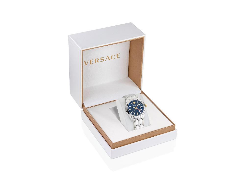 Versace Greca Time GMT VE 41 Sapphire - Iguana Blue, Watch, Crystal, Sell mm, Quartz