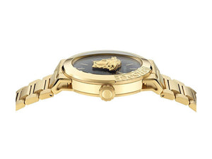 Versace Medusa Infinite Gent Quartz Watch, PVD Gold, Black, 47 mm, VE7E00623