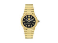 Versace Greca Logo Moonphase Quartz Watch, PVD Gold, Black, 38 mm, VE7G00323