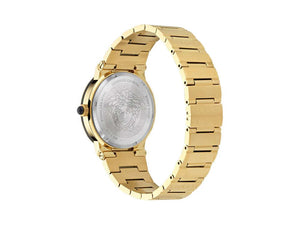 Versace Greca Logo Moonphase Quartz Watch, PVD Gold, Black, 38 mm, VE7G00323
