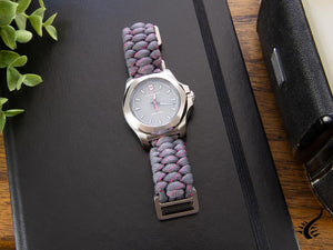 Victorinox I.N.O.X. Ladies Quartz Watch, Stainless Steel, Grey, 37 mm, Paracord