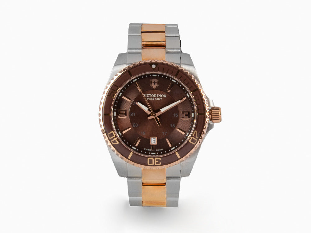 Victorinox Maverick Quartz Watch, Brown, 43 mm, Stainless Steel, V241951