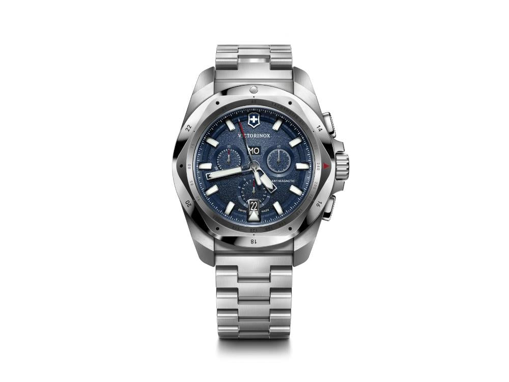 Victorinox I.N.O.X. Chrono Quartz Watch, Blue, 43 mm, V241985