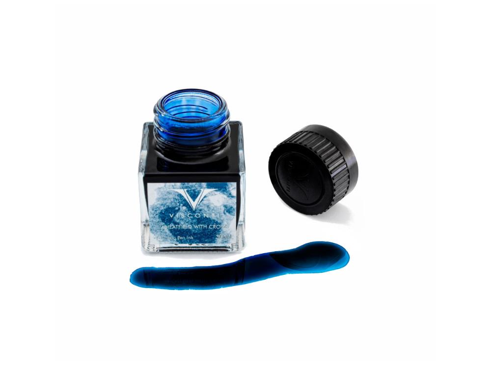 Visconti Wheatfield with crows Ink Bottle, 30ml, Blue, Crystal, INKVG-30ML41
