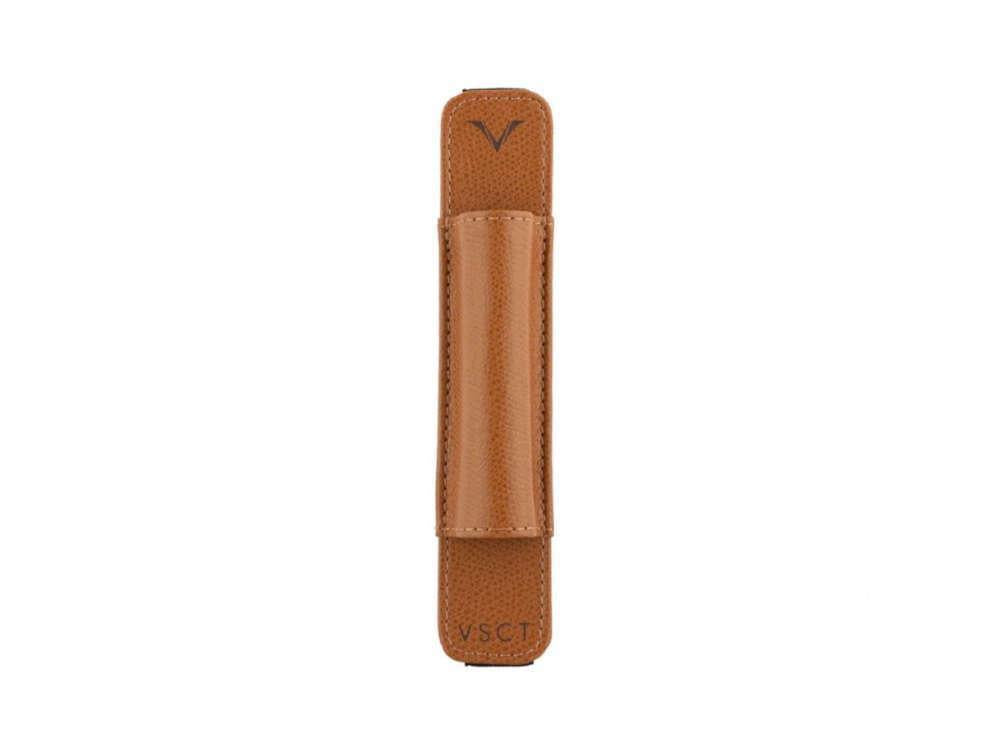 Visconti 1 Pen Case,  Leather, Rigid, Brown, KL05-04