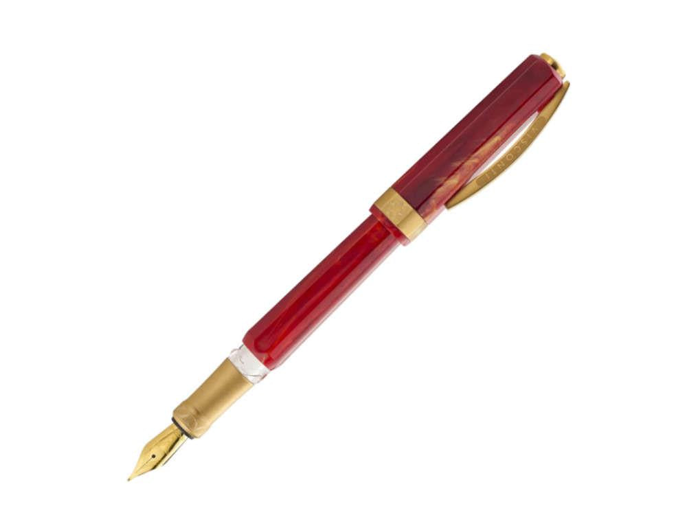 Visconti Opera Gold Fountain Pen, Acrylic Resin, Red, KP42-01-FP