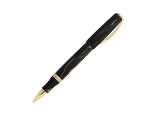 Visconti Medici Golden Black Rollerball Pen, Black, Gold, KP17-07-RB