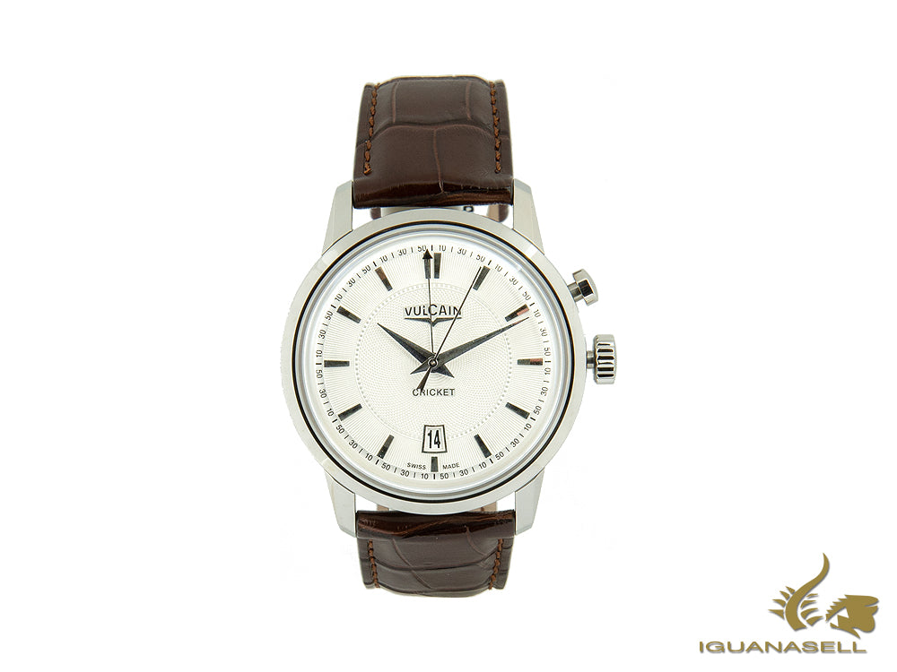 Vulcain 50s Presidents Tradition Manual Watch, V-11, Silver, 110151G20.BAL128