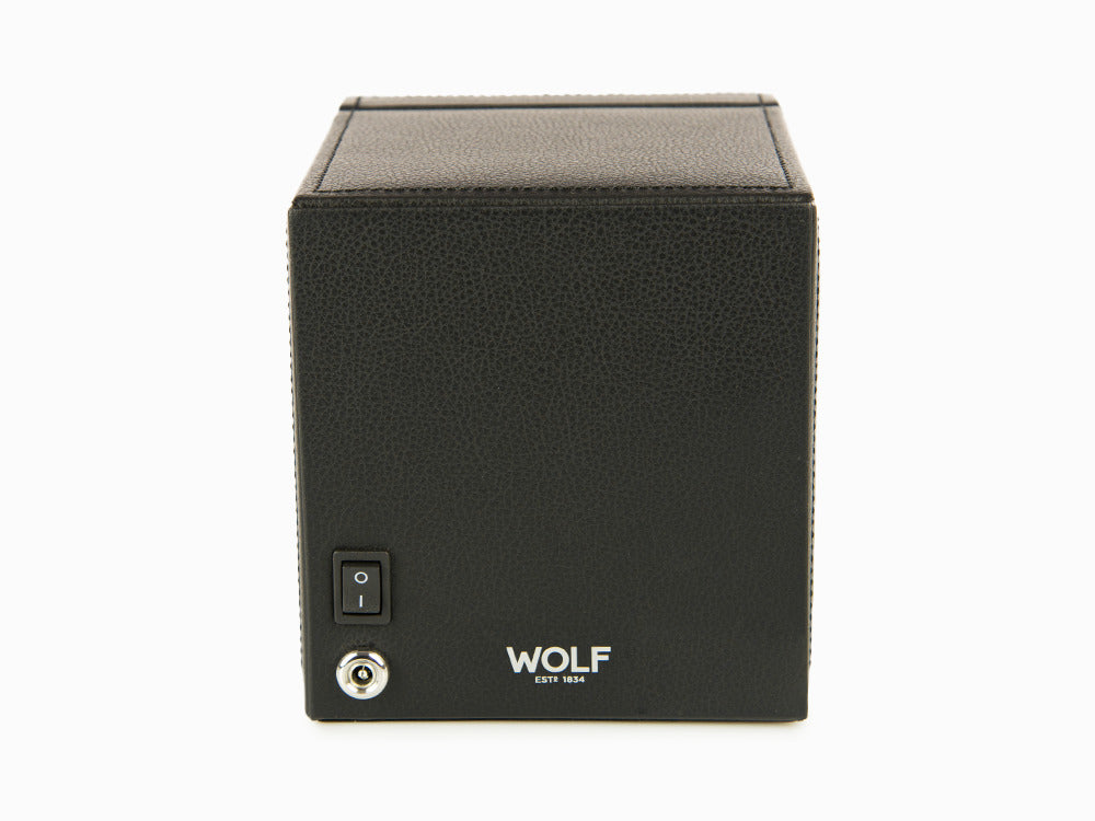 WOLF Cub Watch winder, 1 Watch, Black, Vegan Leather, 461103