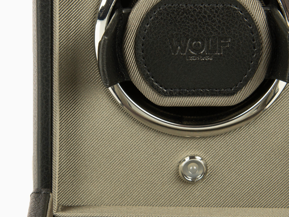 WOLF Cub Watch winder, 1 Watch, Black, Vegan Leather, 461103