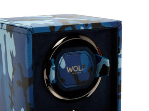 WOLF Elements Water Watch winder, 1 Watch, Blue, Vegan Leather, 665171