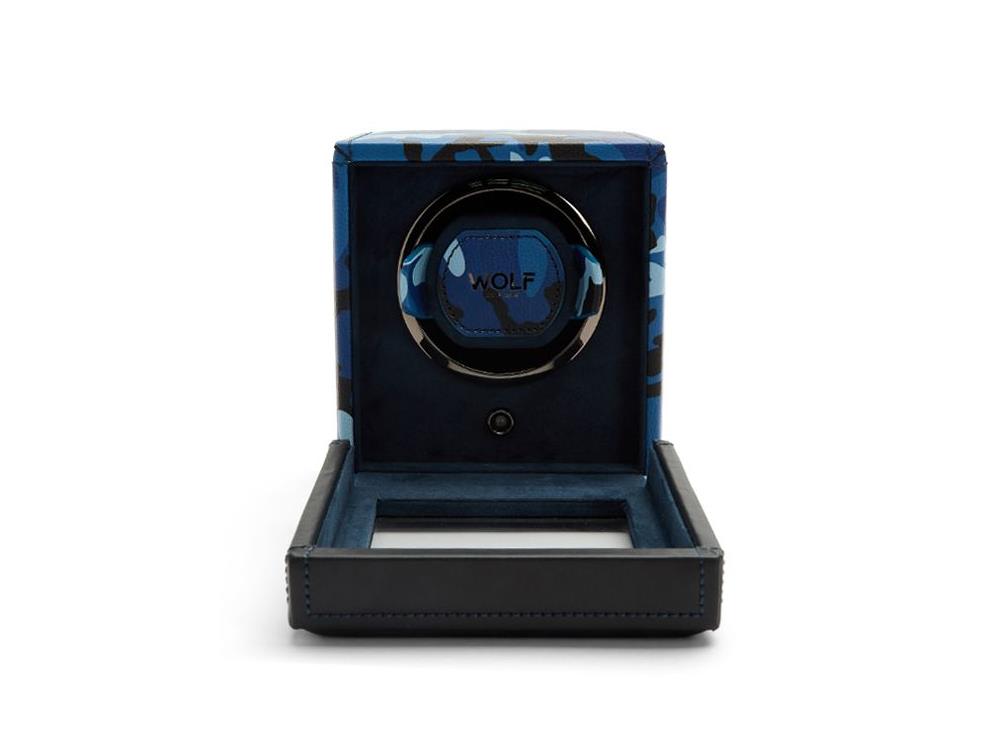 WOLF Elements Water Watch winder, 1 Watch, Blue, Vegan Leather, 665171