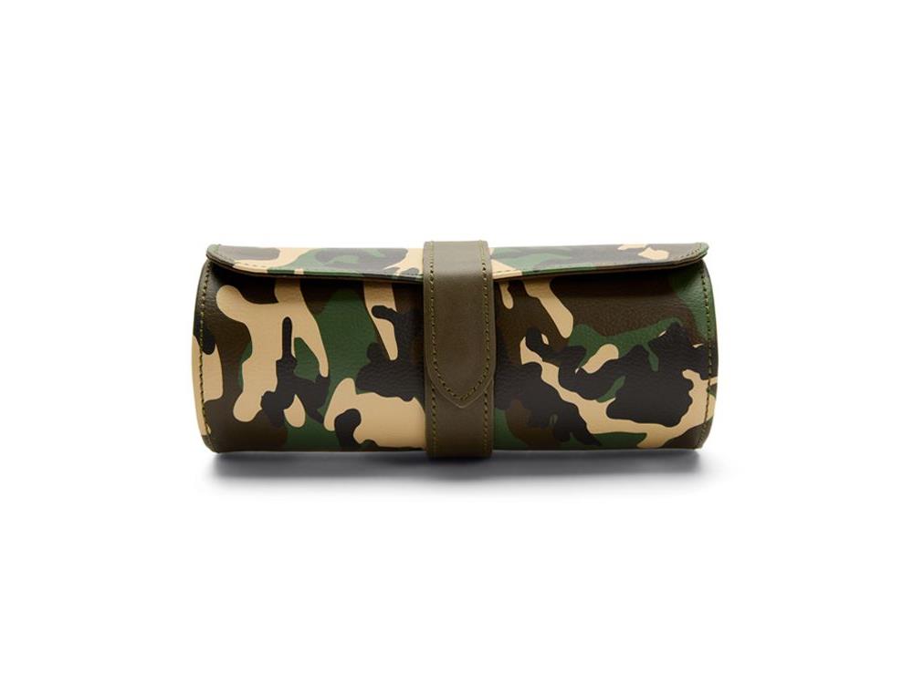 WOLF Elements Earth Watch roll, 3 Watches, Green, Vegan Leather, 665230