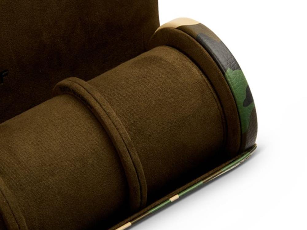 WOLF Elements Earth Watch roll, 3 Watches, Green, Vegan Leather, 665230