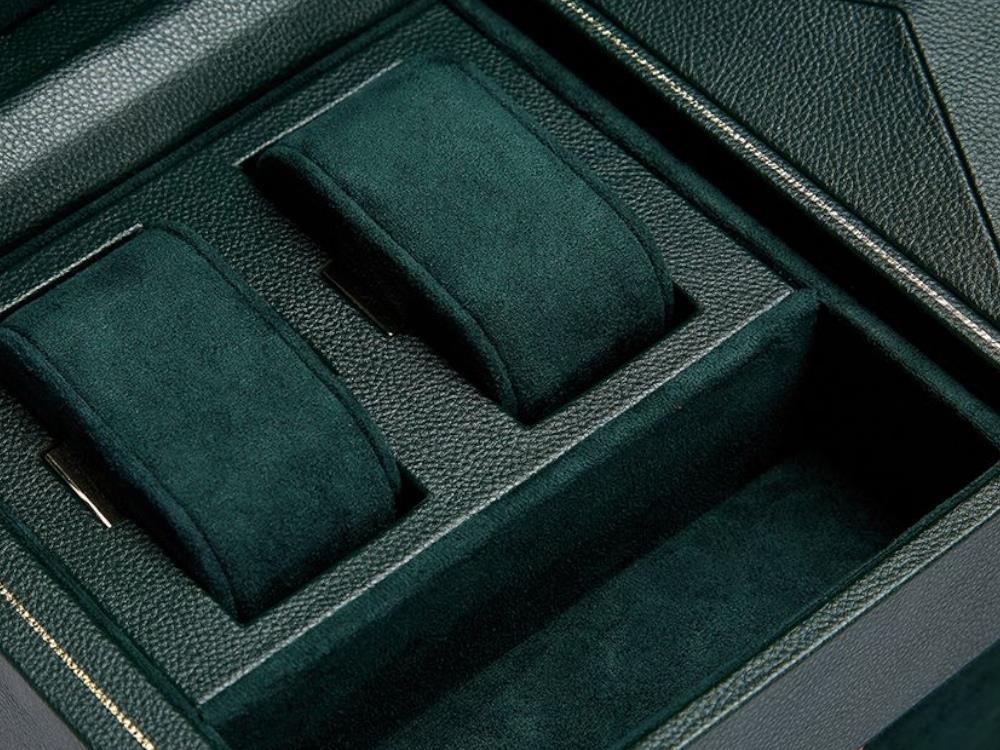 WOLF British Racing Watch winder 2 Watches, Green, 792241