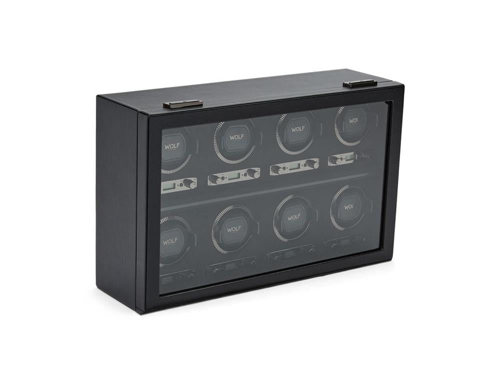 WOLF British Racing Watch winder, 8 Watches, Black, 792502 WOLF