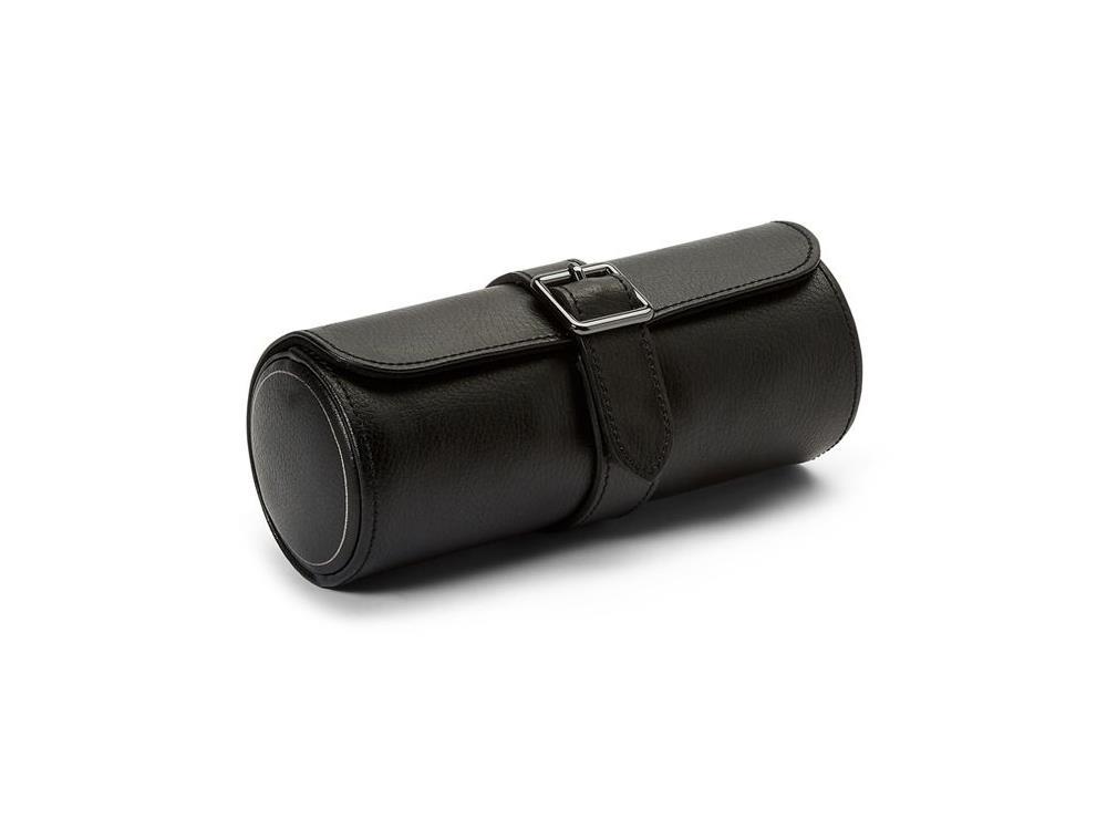 WOLF British Racing Watch roll, 3 Watches, Black, Leather, 792902