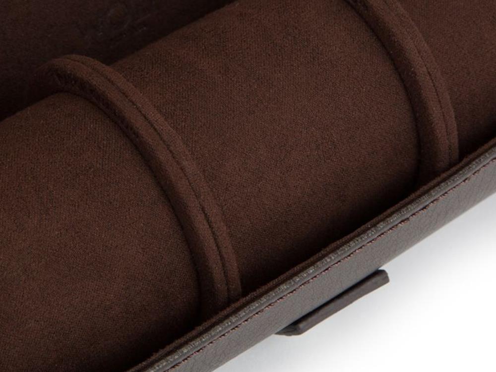WOLF Blake Watch roll, 3 Watches, Brown, Leather, 305006