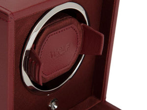 WOLF Cub Watch winder, 1 Watch, Red, Vegan Leather, 461126