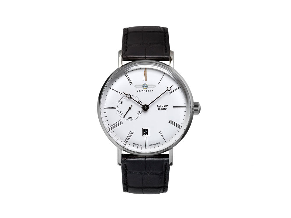 Zeppelin LZ120 Rome Automatic Watch, White, 41 mm, Day, 7104-1
