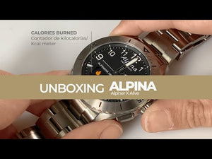Alpina AlpinerX Alive Smartwatch, Black, GMT, Alarm, AL-284LBBW5TAQ1B