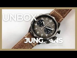 Junghans Meister Pilot Automatic Watch, J880.4, 43,3mm, Sunburst Anthracite, 38h